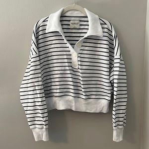 Striped Abercrombie pullover